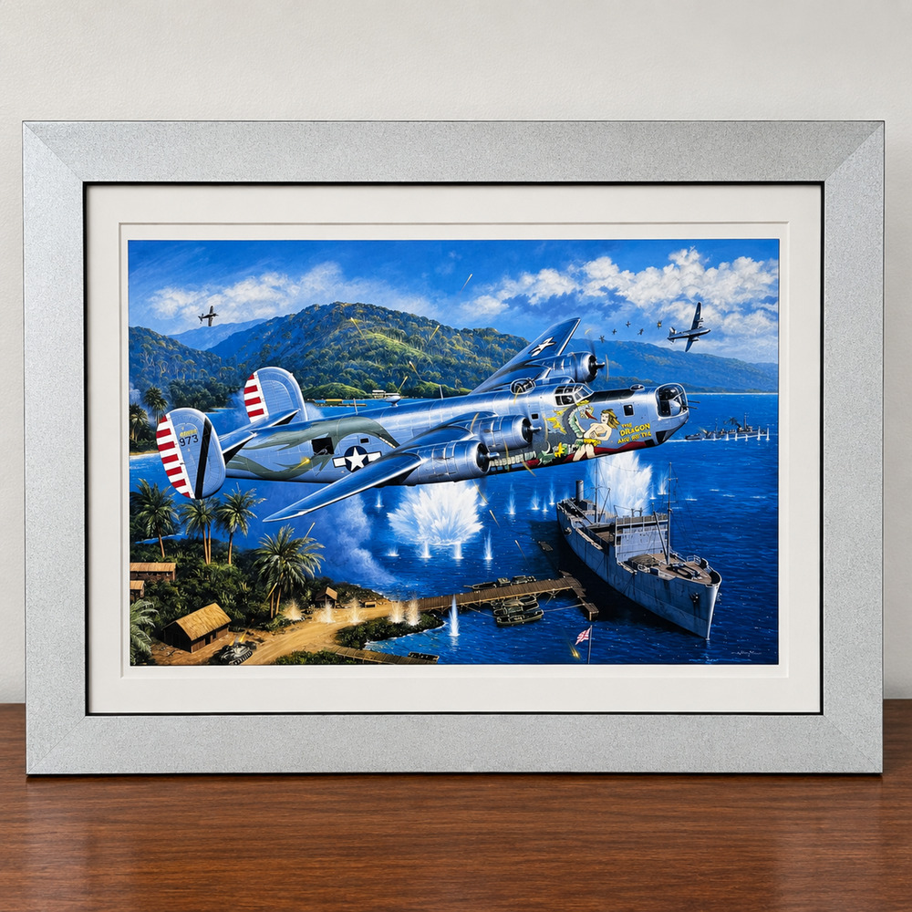 The Dragon and his Tail by Stan Stokes Print COA Numbered B-24 Liberator Litho